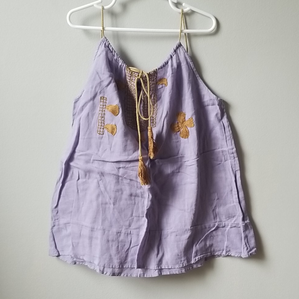 Teen Antik Batik linen tank